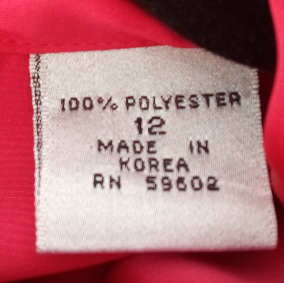 Vintage Shiny Blouse Concepts Pink Made in Korea Shoulder Pads Polyester Top 12 - Picture 6 of 9